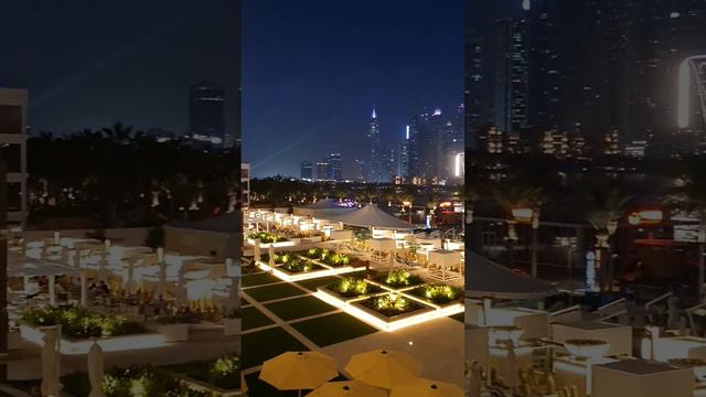 Dubai Marina Night View from Hilton Palm Jumeirah.