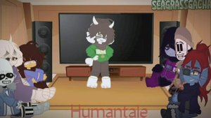 TW AT 3:46 | UNDERTALE REACTS TO CHARA AUS (Bad Apple!!)