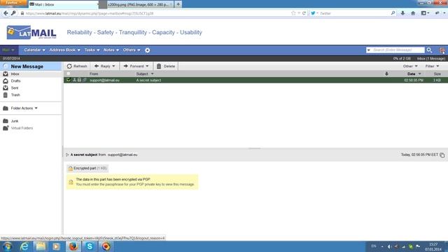 Two factor authentication webmail