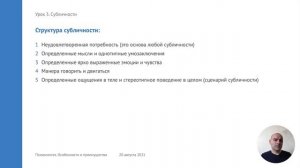 Урок 3. Субличности