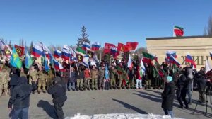 Парк победы. Казань. Автопробег в поддержку Президента РФ Путина В.В.  и ВС РФ