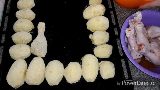 Куриные голени с картофелем хрустящий вариант!