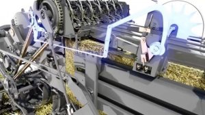 Работа тюкового пресс-подборщика в разрезе