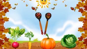 Игра в оркестре "Весёлый огород".  Видео партитура для младших дошкольников.