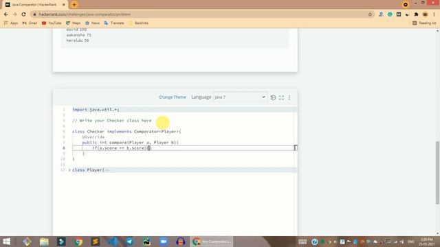 HackerRank Java Comparator problem solution in Java | Java problems solutions | Programmingoneonone