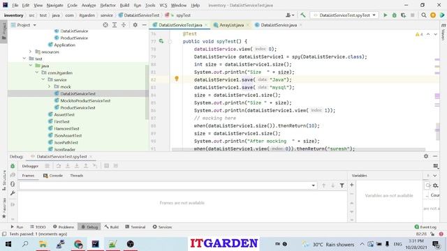 Mockito Framework spy() Method When do you want to use spy() Method ? SESSION 34 смотреть онлайн