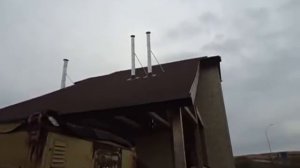 Видео установки дымохода для котла и двух вентиляций