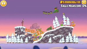 Angry Birds Seasons On Finn ice All levels (Mighty Eagle) Any%