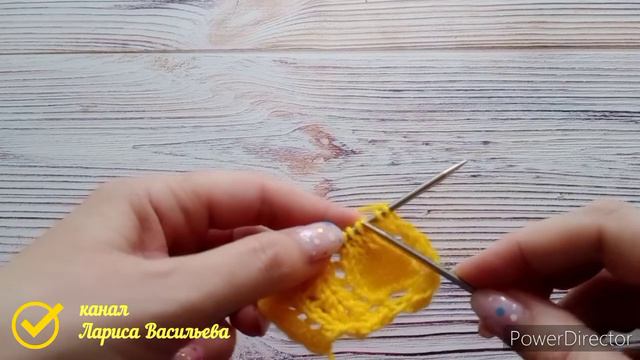 Супер простой узор Ажурные листики// Смотрится классно, вяжется просто- ИТОГ- Красотища