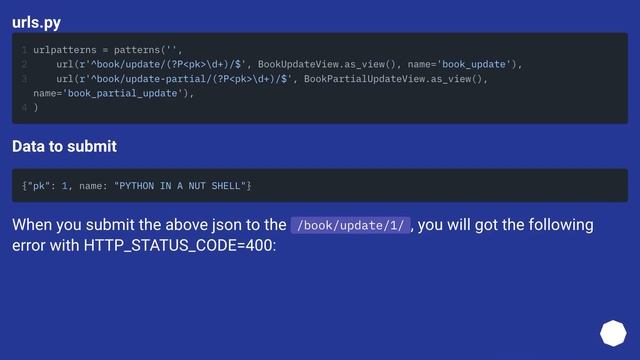 Django Rest Framework partial update смотреть онлайн
