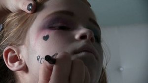 Kids face paint: Harley Quinn Makeup