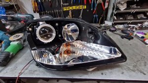 Mercedes-Benz GL w164.  Замена адаптивных биксеноновых линз на BI-LED Aozoom A6 Orion 2022.
