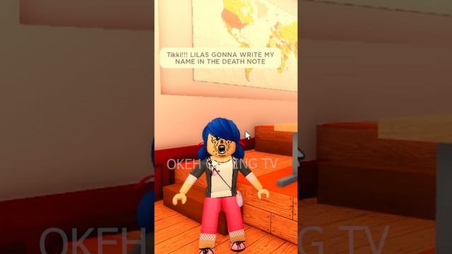 MIRACULOUS CLASS Finds A DEATH NOTE (Roblox Meme) #shorts