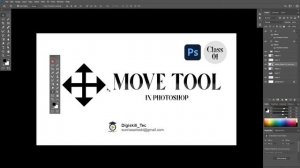 How to use Move tool in photoshop cc tutorial in Urdu | Hindi | Class #1