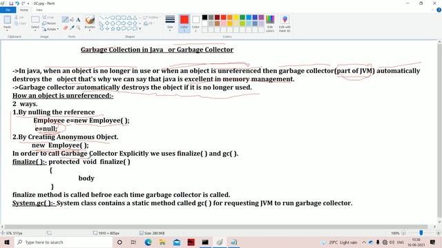 Garbage Collector in Java Programming || OOPS || Garbage Collection