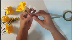 Beautiful Crepe Paper Flower  | Flower making | DIY