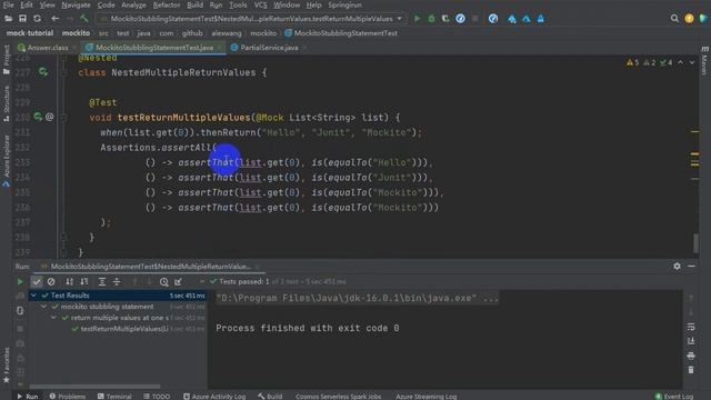 20 Mockito Stubbing statement multiple return values смотреть онлайн