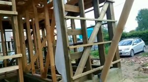 Каркасный дом 6х8 своими руками. Часть - 24 Обрешётка под перекрёстное утепление