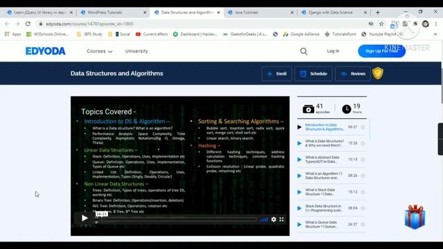 Free Courses jQuery | Data Structures | WordPress | Django Data Science Java tutorial Online Classe смотреть онлайн