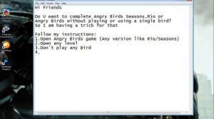 How to complete Angry Birds Seasons without playing..flv