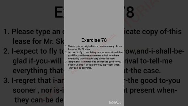 Shorthand Exercise 78 || Steno Exercise 78 || Shorthand Pitman New Era || English shorthand