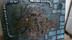 Панно в стиле стимпанк "рыба"