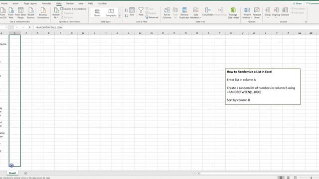How to Randomize a List in Excel смотреть онлайн