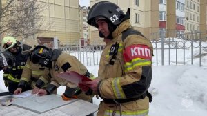 Пожарно-тактические учения прошли в городе Лангепас.