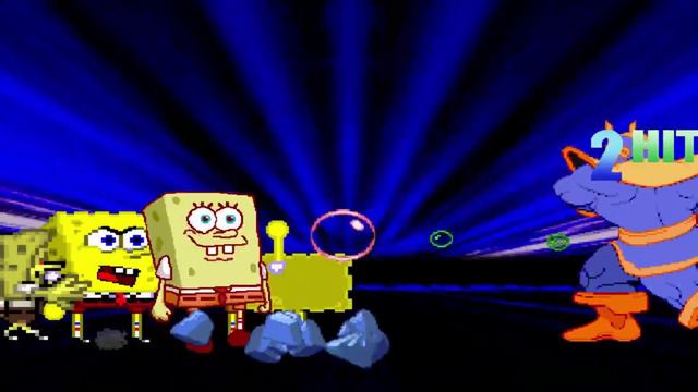 SPONGEBOB DESTROYER OF EVIL X4 VS THANOS | FUNNY GAMING