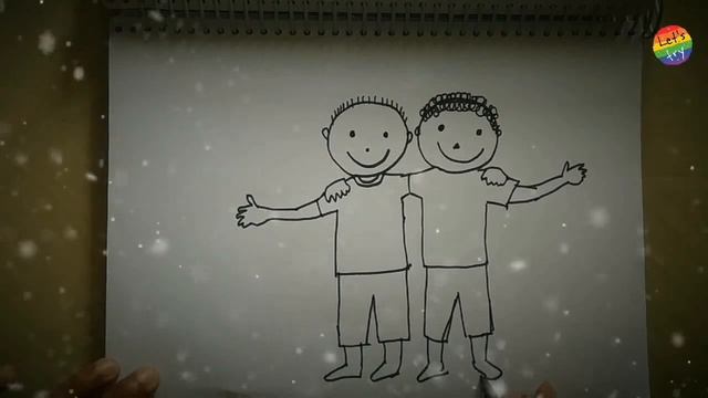 How to draw best friend | Best friend Drawing for kids | friendship day смотреть онлайн