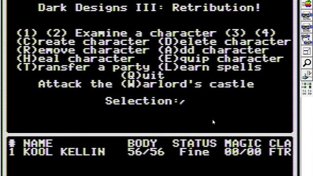 Прохождение Dark Designs III: Retribution! (и краткое обучение запуску игр на Apple IIe). Часть 1