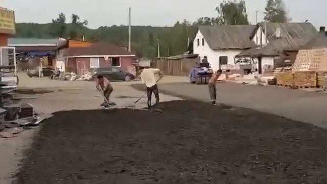 Каток дорожный асфальтирование, асфальтовая крошка