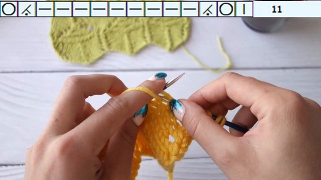 Очень красивый ажурный узор спицами схема и описание/Very beautiful openwork pattern with knitting