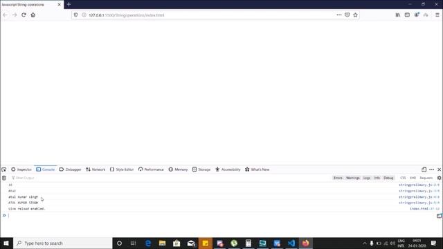 "String Operations in JavaScript" | JavaScript | Full Stack Web Development | Vertocity