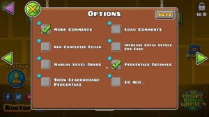 как включить мини проценты в geometry dash 2.2