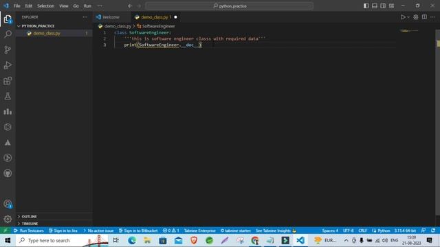 Syntax to define a class  in Python part 1