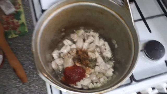 Тушеная Курица с картошкой по домашнему(похлебка, жаркое) смотреть онлайн