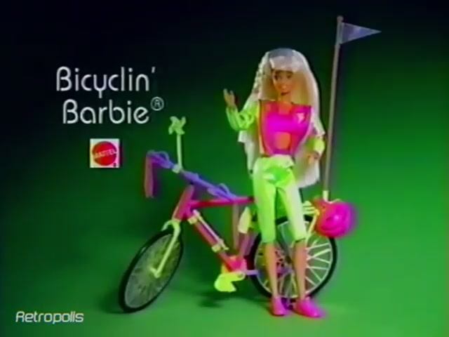1994 Реклама велосипеда для Барби Маттел Barbie  Bicyclin