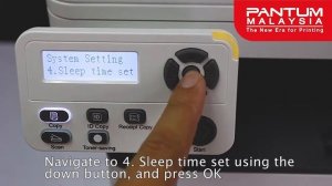 How to change sleep mode time (Pantum M7100DW/M7200FDN)