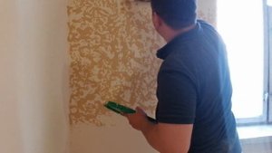 Шпаклёвка + колер = декоративная штукатурка гротто из шпаклёвки decorative plaster. putty grotto.