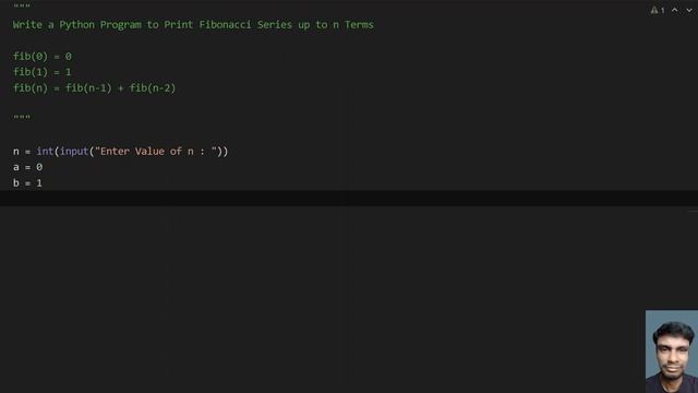 Write a Python Program to Print Fibonacci Series up to n Terms