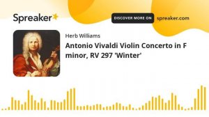 Antonio Vivaldi Violin Concerto in F minor, RV 297 'Winter'