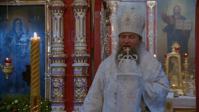 Архиерейская литургия в храме Георгия Победоносца в селе Слобода с 18 на 19 января 2022 г.
