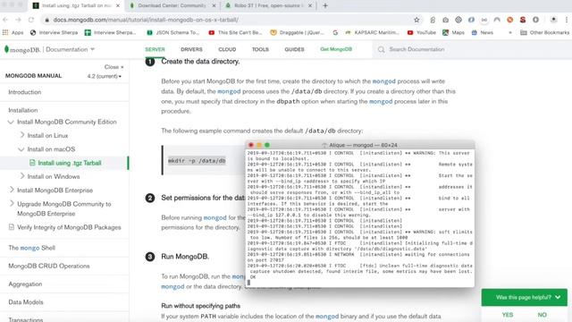 Mongodb Tutorial 2 -  Installation of Mongodb and Robomongo for mongodb visualization?