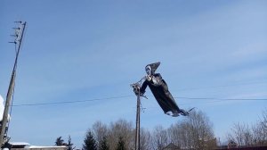 Пугало крик с рулем.