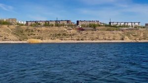 Город Жезказган и Кенгирское водохранилище. Улытауская область.3.05.2023.