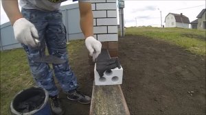 Урок№16.1."Забор с нуля".Кладка столбов и простенков.Ч-6.