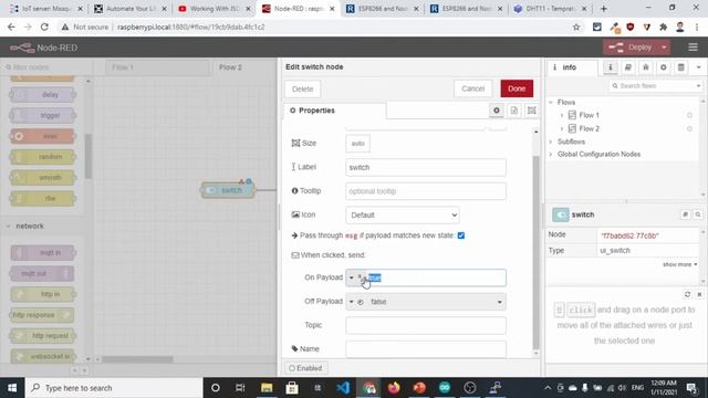 Setup your Nodered Dashboard with MQTT Integration | IoT Project with ESP8266