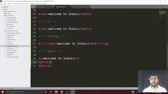 #16 HTML Tutorial | Important Tags in Html | Table Heading | Table Body Tag | bold | strong | butto