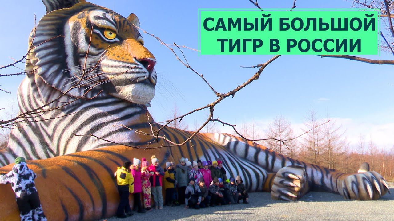 Самую большую статую тигра в России установили на Сахалине